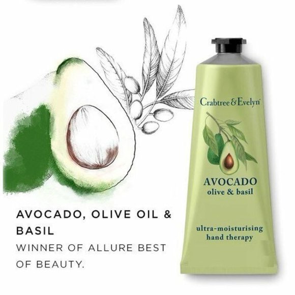 Crabtree & Evelyn Ultra-Moisturizing Hand Therapy, Avocado, Olive and Ba…